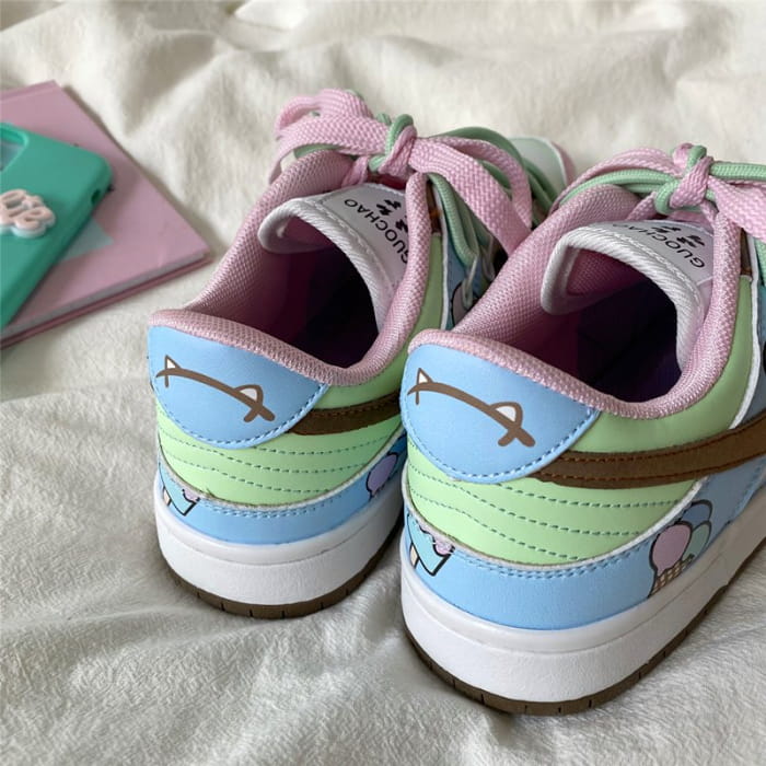 Colorful Heart Aesthetic Sneakers