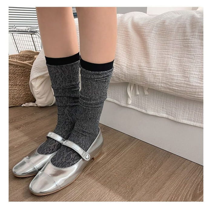 Contrast Trim Socks