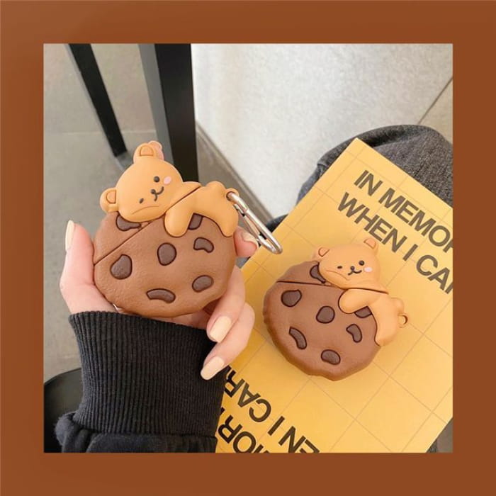 Cookie Bear AirPods / Pro Earphone Case Skin - With Hook