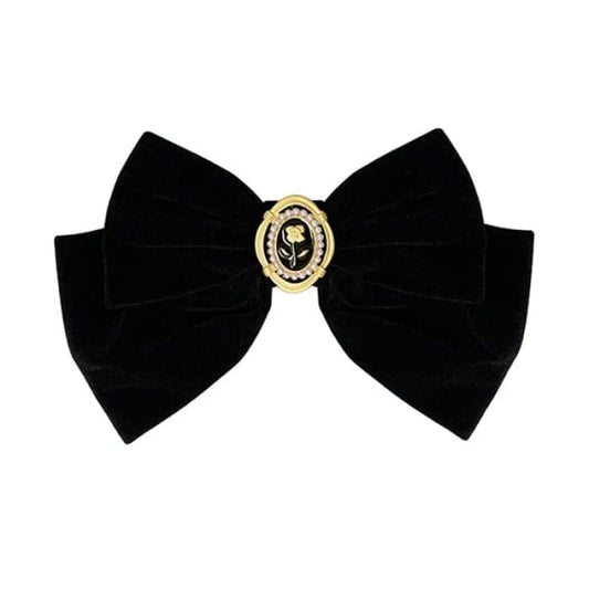 Coquette Black Velvet Hair Bow - Short - Other