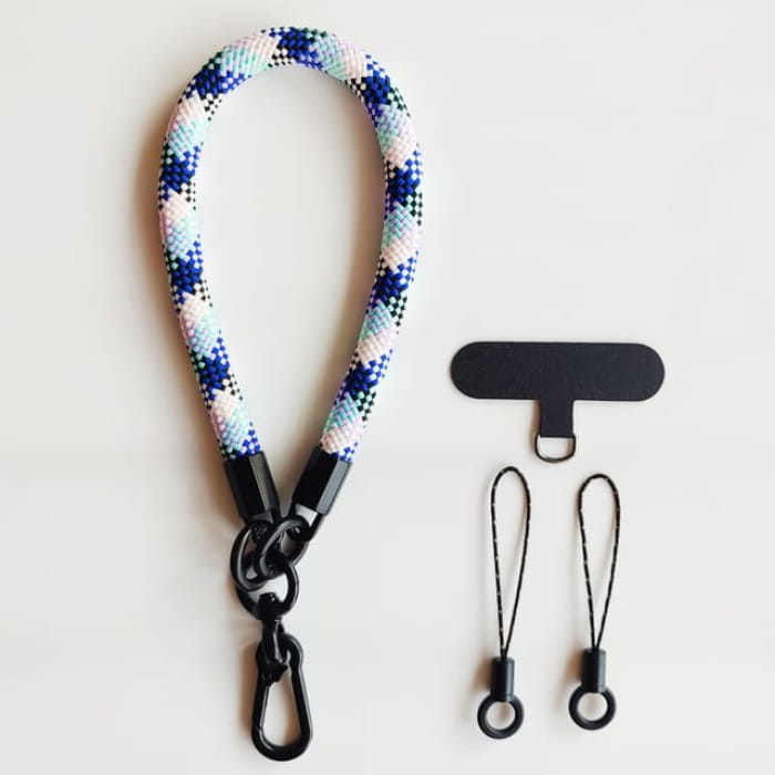 Cord Phone Strap with Lanyard Pad - 08-240406 - Blue