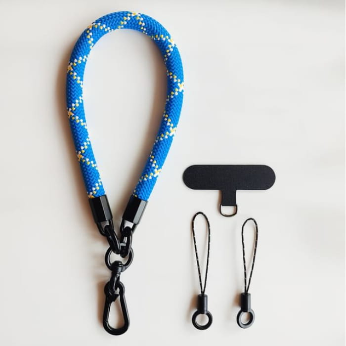 Cord Phone Strap with Lanyard Pad - 18-240406 - Blue &