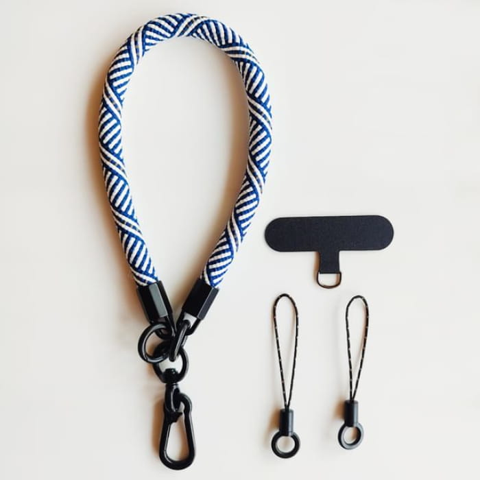 Cord Phone Strap with Lanyard Pad - 19-240406 - Blue