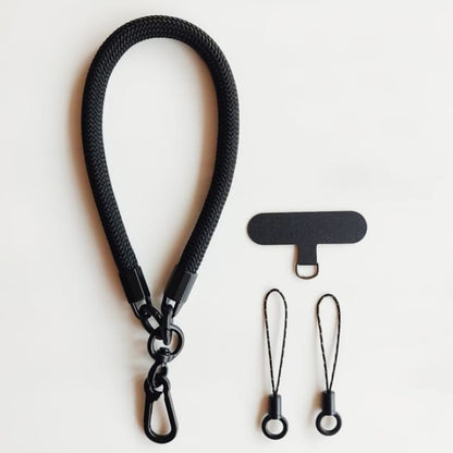 Cord Phone Strap with Lanyard Pad - 23-240406 - Black