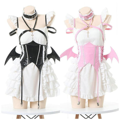 Cosplay Devil Wings Splice Lolita Maid Dress