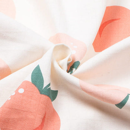 Cotton Kimono Peach Print Pajamas