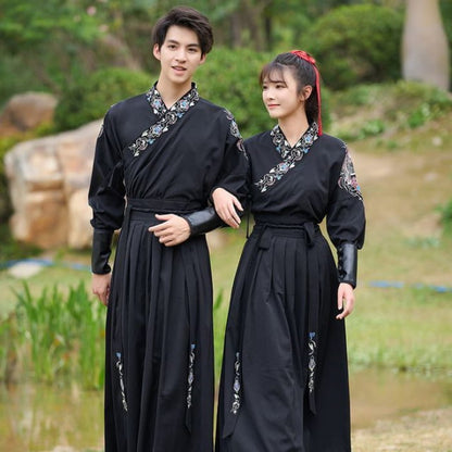 Couple Matching Traditional Chinese Costume Long - Set Of 3