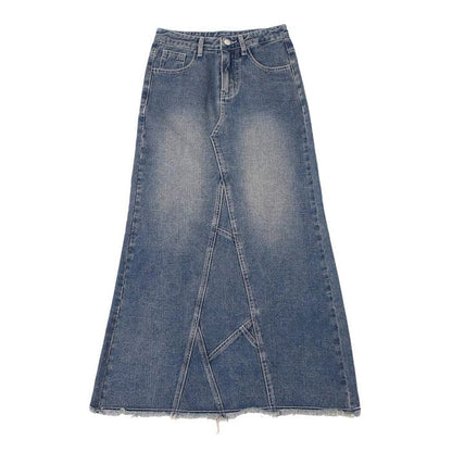 Craft Denim Long Skirt - S / Blue