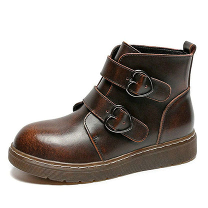 Craft Heart Buckle Boots - EU35 (US5.0) / Brown / Without