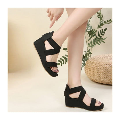 Criss Cross Wedge Sandals