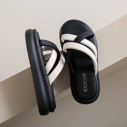 Cross Strap Platform Sandals