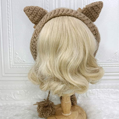 Cute Cat Ears Lace Lolita Hat Warm