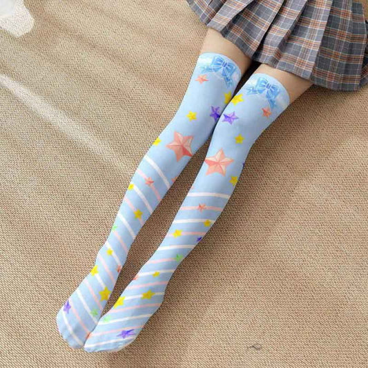 Cute Chic Star Print Lolita Stockings