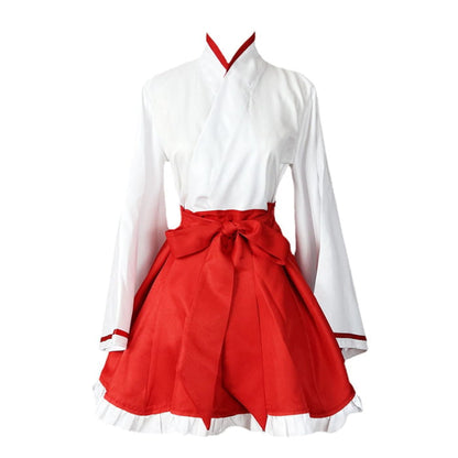 Cute Cosplay Big Bow Kimono Two Pieces Set - S