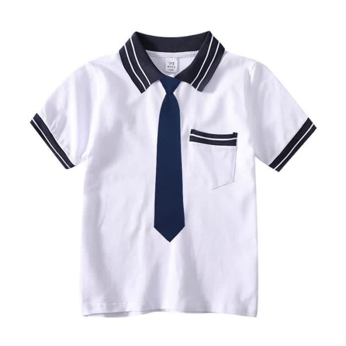 Cute Couple Sailor Collar Dress T-Shirt Shorts - T-Shirt