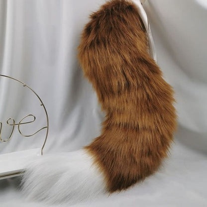 Cute Fox Ears Tail Headband Accessory - One Size