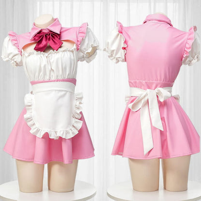 Cute Pink Sexy Maid Uniform Lingerie Dress - One Size