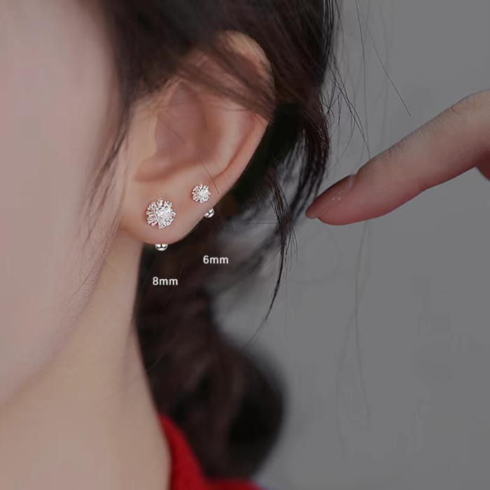 Dandelions Alloy Barbell Earring (Various Designs)