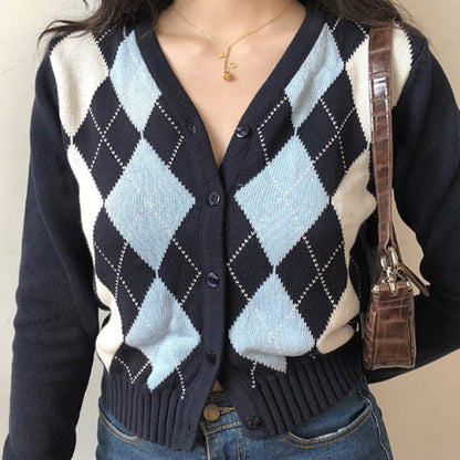 Dark Blue Crush Cardigan - Fre Size