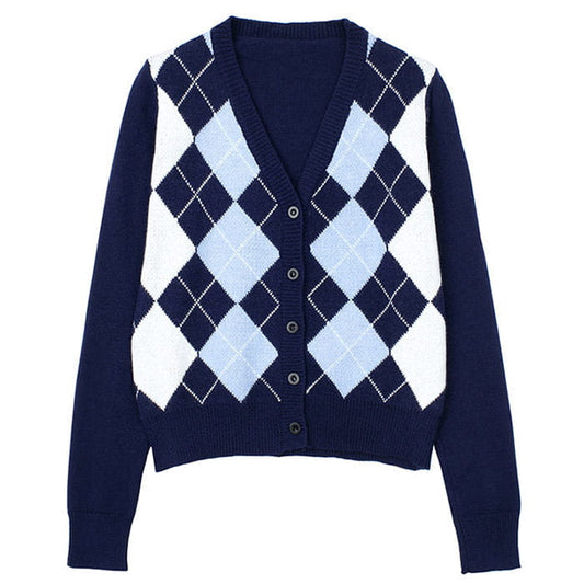 Dark Blue Crush Cardigan - Fre Size