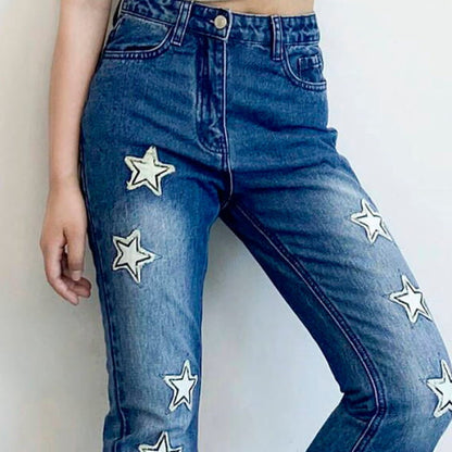 Dark Blue Star Jeans