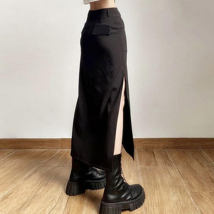 Dark Elegant Black Skirt - Skirt