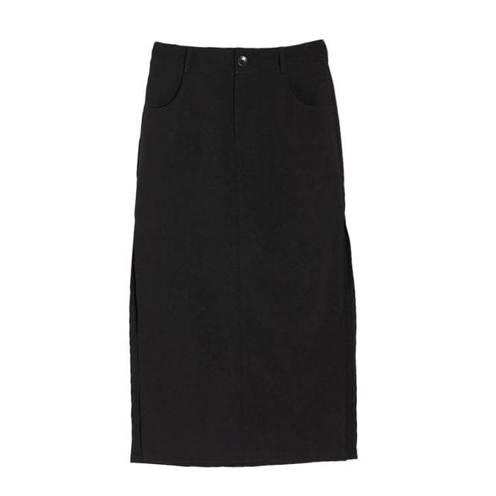 Dark Elegant Black Skirt - Skirt