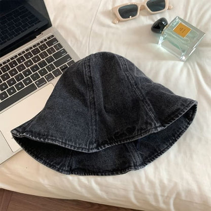 Denim Boonie Hat - Black / One Size