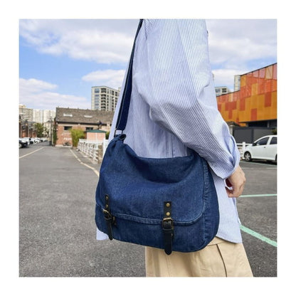 Denim Messenger Bag