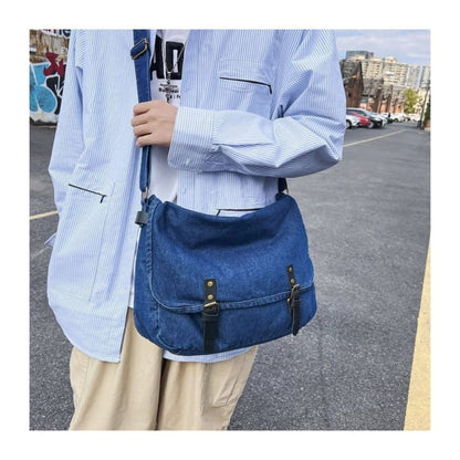 Denim Messenger Bag