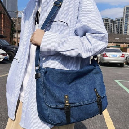 Denim Messenger Bag