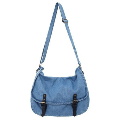 Denim Messenger Bag - Light Blue / One Size