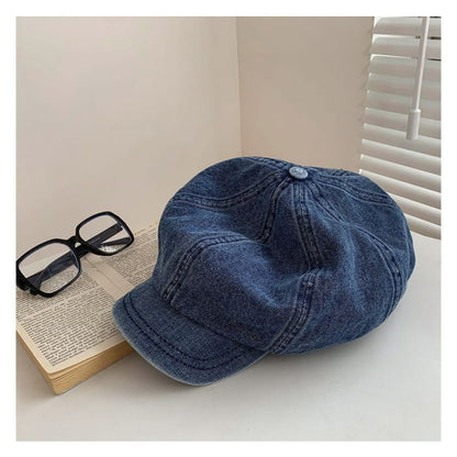 Denim Newsboy Cap