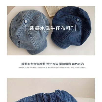 Denim Newsboy Cap