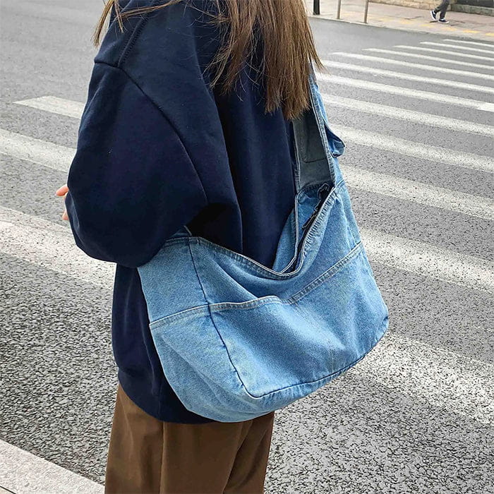 Denim Shoulder Bag - Handbags