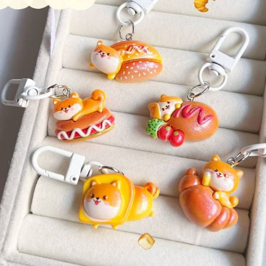 Dog Bakery Bag Charm Keyring (Various Designs)