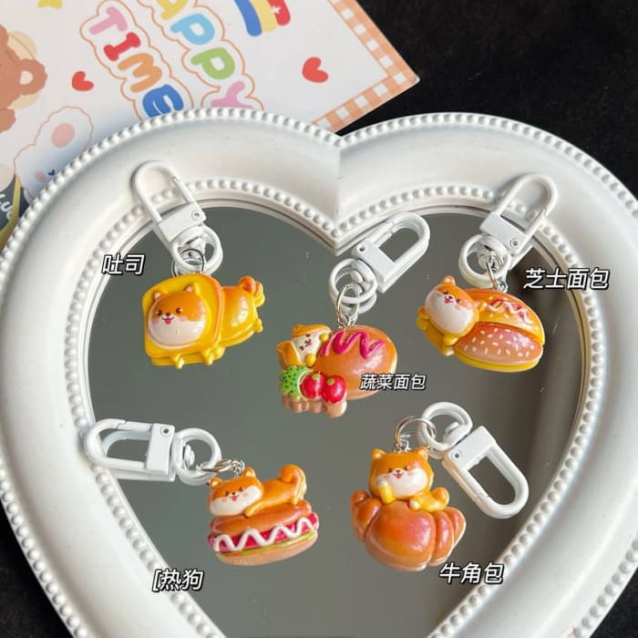 Dog Bakery Bag Charm Keyring (Various Designs)