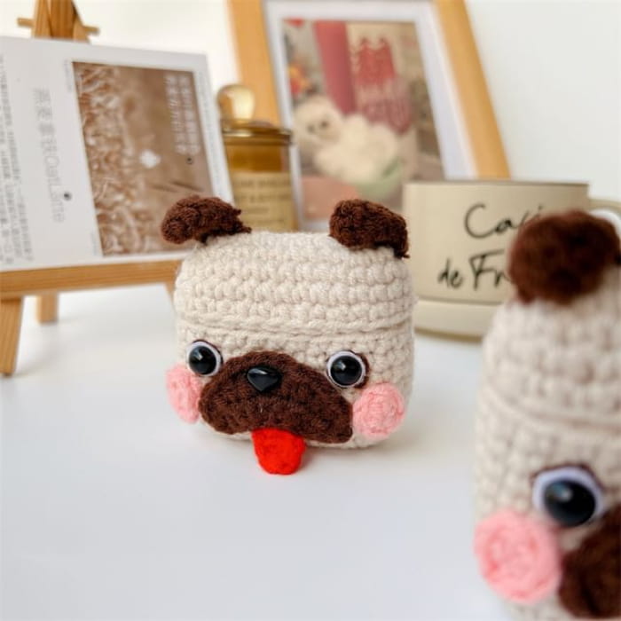 Dog Knit AirPods / Pro Earphone Case Skin - Nude & Brown