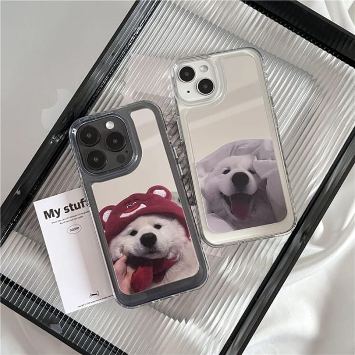 Dog Mirrored Phone Case - iPhone 15 Pro Max / Plus / 14