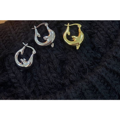 Dolphin Alloy Hoop Earring