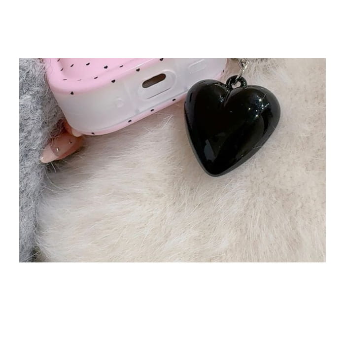 Dotted AirPods / Pro Earphone Case Skin / Heart Charm / Set