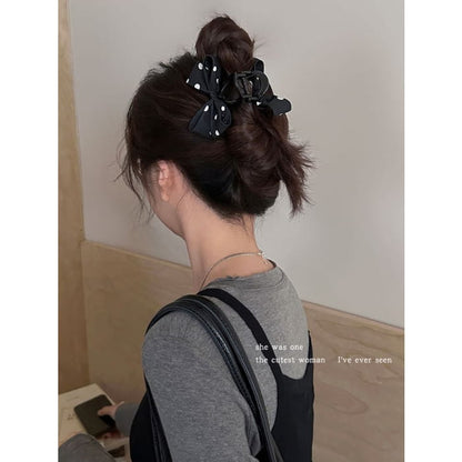 Dotted Bow Hair Claw