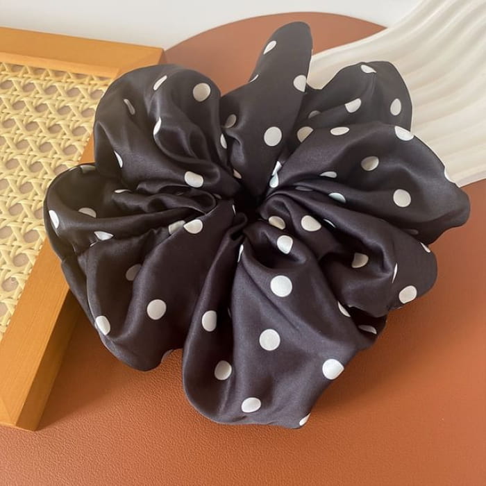 Dotted Scrunchie - Black / One Size - Hair Fashion