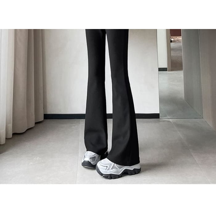 Drawstring Waist Plain Flared Pants (Various Designs)