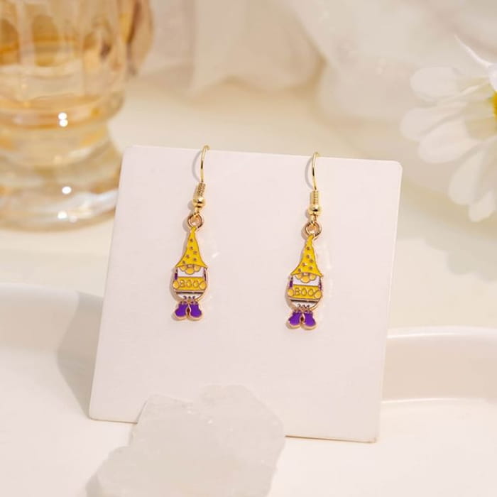 Easter Alloy Drop Earring - E6038 - 1 Pair - Yellow &