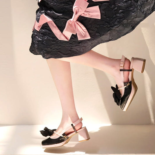 Elegant Bow Knot Lolita High-heeled Sandals