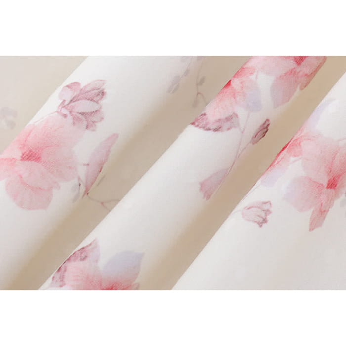 Elegant Cardigan Floral Print Split Slip Dress Set