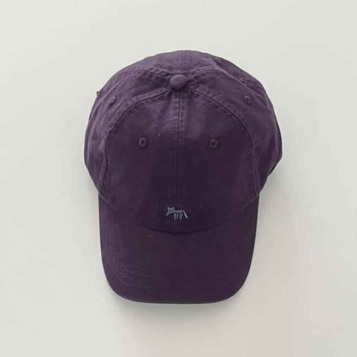 Embroidered Baseball Cap - Dark Purple / One Size - Hats