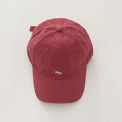 Embroidered Baseball Cap - Dark Red / One Size - Hats