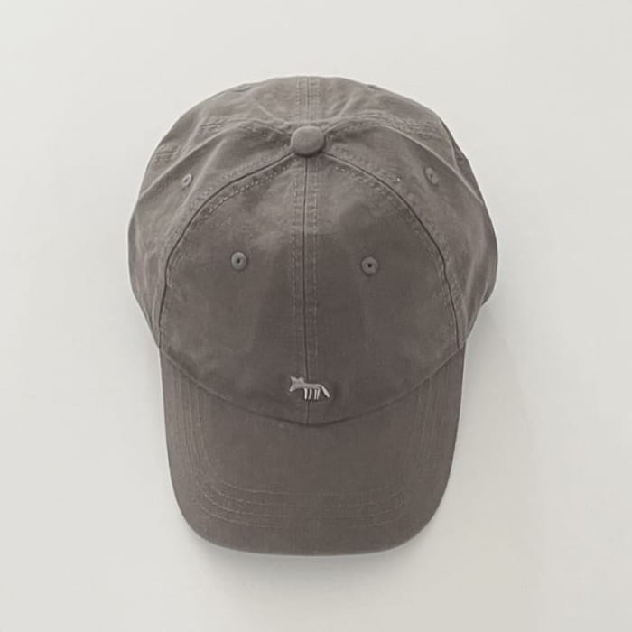 Embroidered Baseball Cap - Gray / One Size - Hats